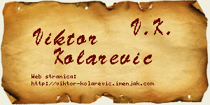 Viktor Kolarević vizit kartica